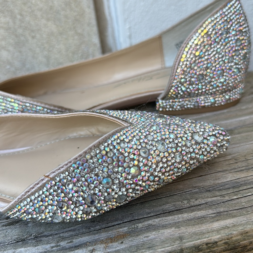 Betsy Johnson bejeweled flats